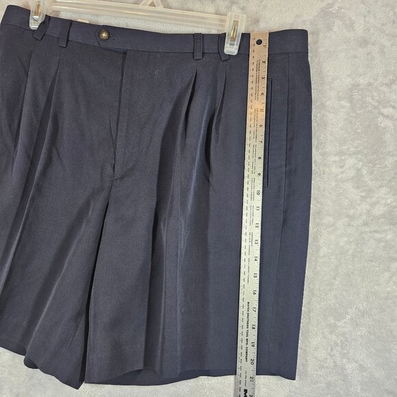 Cutter & Buck Navy Mens 40 Dress Shorts pleated classic vacation cruise casual - Picture 7 of 12